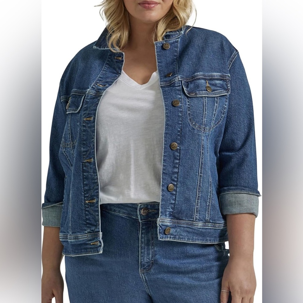 Lee Women's Plus Size Legendary Rider Denim Jacket 3X